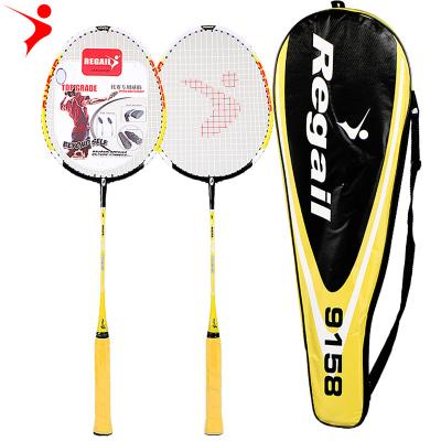 China Playing Pop REGAIL 9158 Shaped Premium Quality Set Of Badminton Rackets Pair Of 2 Rackets, Lightweight And Sturdy For Professional And Beginner for sale