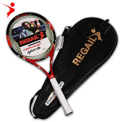 China Sport Training Professional Carbon Aluminum Alloy Tennis Racket OEM Design Your Own Juvenile Adult Training Racket Tennis Raqueta for sale