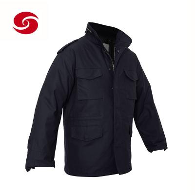 China                                  Navy Blue Security Guard Police M65 Jacket with Detachable Liner              for sale