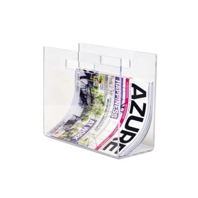 China Surgeries& offices & Bookcase U shape clear pmma magazine holder / acrylic magazine holder clear for sale