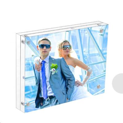 China home & Gift Desktop Photo Clear Magnetic Acrylic Picture Frame for sale