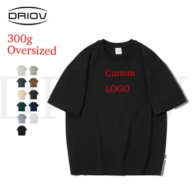 China Mens 300g Big Fit Anti-Wrinkle T-shirt Fashion Supplier Oversize Oversized Cotton Tee Custom Boxy T-Shirt For Men Clothing T-shirt for sale