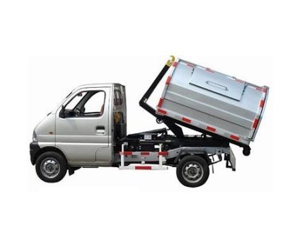 China Garbage Compression and Storage 3m3 Hook Lift Waste Truck for sale