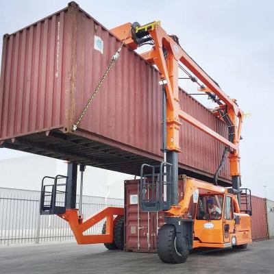 China Building Material Stores 35ton 45ton 20feet 40feet Container Civil Engineering Straddle Carrier for sale