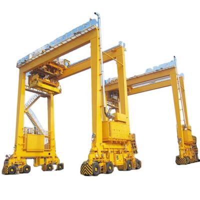 China Gantry Crane Heavy Duty Conical Gantry Crane Movable Gantry Crane 80 Ton Double Column Rubber Tire Crane With Two Beams For Sale for sale