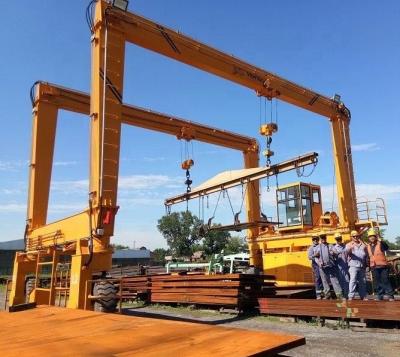 China Rubber Tired Gantry Crane 20+20T Double Beam Gantry Crane for sale