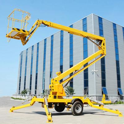 China Hotels Electric Self Propelled Aerial Work Platform For Sale Towable Articulating Boom Lift Man Lift Aerial Work Platform 8~20m for sale