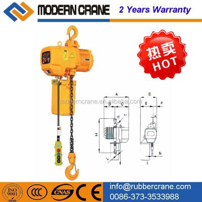 China Small Short Range Equipment & Goods Lifting High Quality 2 Ton Type Stage Electric Chain Hoist &Amp; Tower Crane Hoist Motor for sale