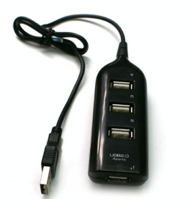 China USB 2.0 4-port Hi-speed USB Black Hub for sale