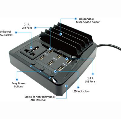 China 10-Port Family-Sized Wall Charger Multi Port USB Charger Portable for sale