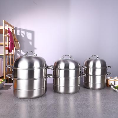 China Sustainable Running Pot Steamer 304 Stainless Steel 3 Layers Steamer Pot Steamer Cooking Stainless Steel for sale