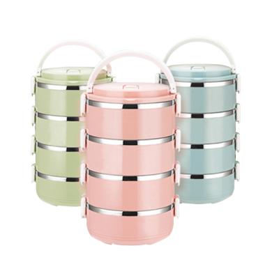 China Eco-Friendly Freshness Storage Food Carrier Kids Stainless Steel Bowls 3 Layer Insulated Tiffin Box Food Containers For Kids Adults for sale