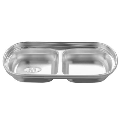 China Stainless Saucer Stocked In 304 Condiment Dish Seasoning Plates Dip Tray For Sauce, Salt, Vinegar To Bowl for sale