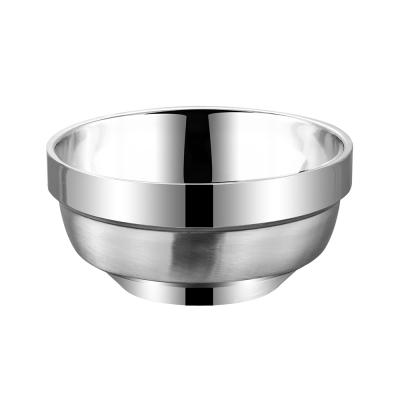 China Multi-size 201 Stainless Steel Rice Bowl Sauce Soup Bowl Salad Food Serving Mixing Bowl For Restaurant Kitchen Home for sale