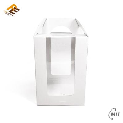 China Promotional Recyclable Premium Recyclable Custom Cake Packaging Box Custom Box With Handle for sale