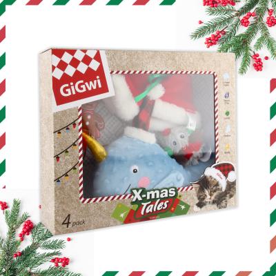 China GiGwi Viable Christmas Cat Toys with Cat Plush Pillow Clothes for Cats for sale