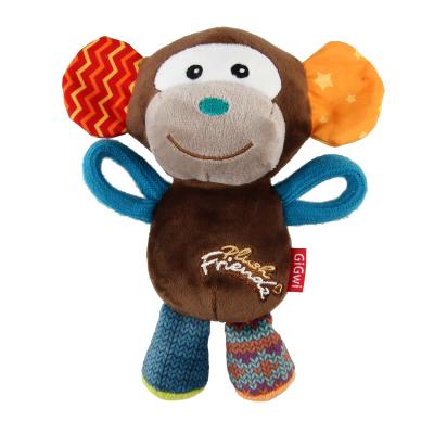 China 2022 Wholesale GiGwi Viable Manufacturer Monkey Lion Rope With Cute Squeaky Plush Dog Toys Dog Toys for sale