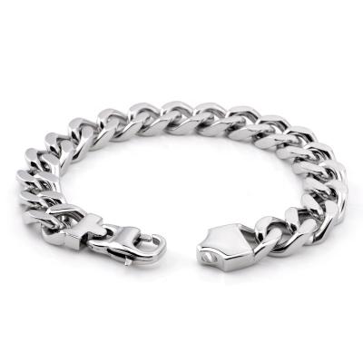 China Wholesale High Quality Heavy Men's Hip Hop Jewelry Stainless Steel Cburb Cuban Link Chain Bracelet Hiphop for sale