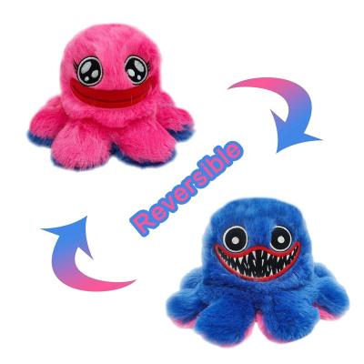 China Custom Plush Toy New Arrival Flip Octopus Double Side Poppy Playtime Dolls Reversible Wuggy Plush Toys for sale