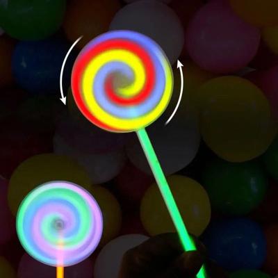 China Kids Toys Spinning Novelty Kids Toys Adult Gifts Light Up Lollipop Advance Fishing Holiday Party Glow Candy Sticks for sale