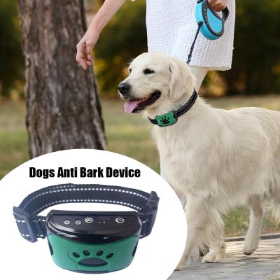 China Stocked Anti Bark Deterrents OEM No Harm Dog Vibration Shock No No Bark Collar Device Anti Bark Collar for sale