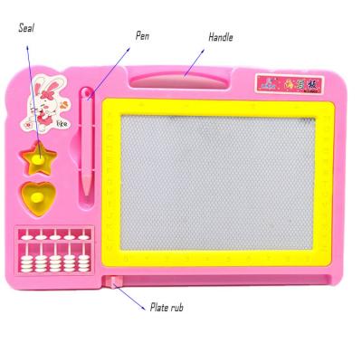 China DIY Painting Educational Kids Plastic Magic Writing Learning Toy Drawing Board Painting Kit Erasable Magnetic IQ Rocking Toys For Children for sale