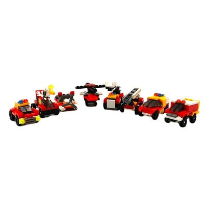 China IQ Educational Plastic 3d Puzzle 8 in 1 Model Truck Team Building Blocks Educational Fair Bricks Fighting Toys for Children for sale