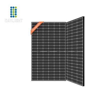 China European Market Jiangsu Solar Panels 380w 390w 400watt HJT Black Series Bifacial Price On Grid 166mmx83mm for sale