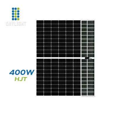 China 30 Years Warranty HJT Bifacial Mono Solar Panel 380w 390w 400w Mono Solar Module Half-cell Best Price With High Efficiency 166mmx83mm for sale