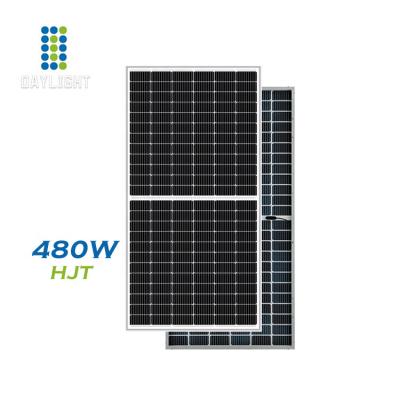 China Newest Technology 460W 470W 480W HJT Mono Bifacial Tier 1 Brand Panels China Factory 166mmx83mm Best Half Cell Solar Panels Price for sale