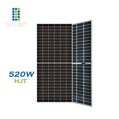 China High Efficiency HJT Solar Panels 500Watt 510W 520W Best Price OEM ODM Mono Bifacial Solar Module From China Top Manufacturer 166mmx83mm for sale