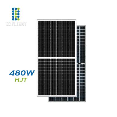 China High Efficiency HJT Solar Panel 460W 470W 480W Bifacial Solar Panel On Grid Resale Good Half Cut Cell Solar Panel 166mmx83mm for sale