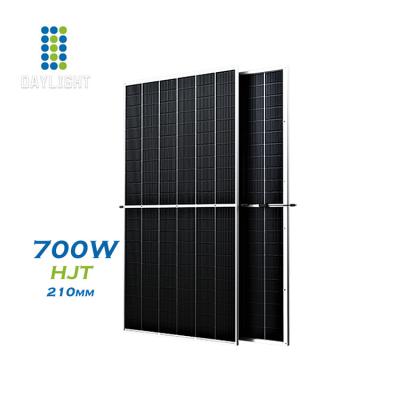 China HJT Solar Panel 680watt 690w 700w High Efficiency OEM ODM Module China Bifacial Mono Solar High Wattage Price HJT Solar Panel 210mmx105mm for sale