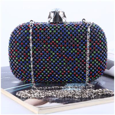 China Fashoion muyere muyer shoulder chain bag women retro diamond diamond dress party dinner luxury clutch evening clutch bag colorful rhinestone formal purse for sale