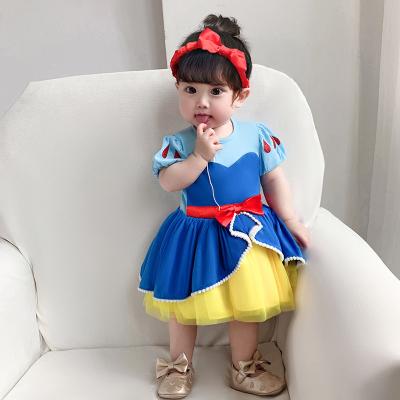 China Fashion New Baby Clothes Luxury Wholesale Cheap High Quality Washable Overalls Kids Short Sleeve Princess Infants Girls Dress For Party for sale