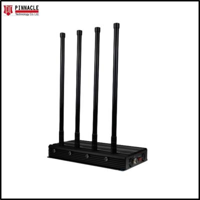 China Desktop 150W Scramble Cell Phone Signal Wifi Blocker Hoog vermogen 4 antennes 900MHZ Te koop