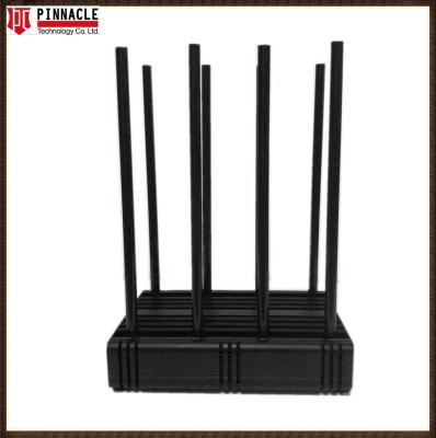 China 8 Antenne Desktop Cell Phone Network Blocker Lojack Signal Jammer 80W Te koop