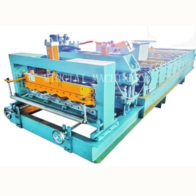 China Building Material Stores Latest Russia Type Color MingTai Steel Metal Forming Machine For Roof Tile Panel for sale