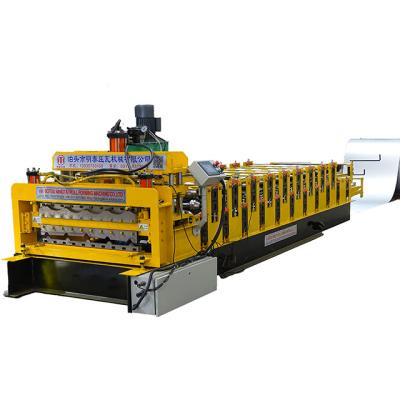 China Building material stores exported to Chile 840/828 double layer forming machine for sale