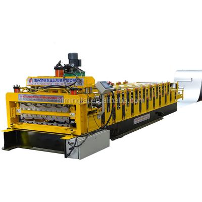 China Building Material Shops MingTai Automatic Metal Roof Glazed Tile Roll Forming Machine Manufacturers for sale