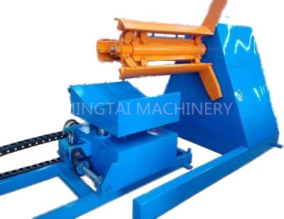 China Steel 5 Ton Hydraulic Decoiler with car for sale