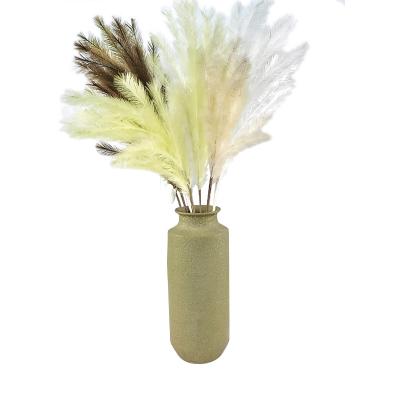 China Modern Manufacturer Natural Looking Faux Pampas Grass Artificial Pampas Grass Bouquet Large And Tall For Home Decoration for sale