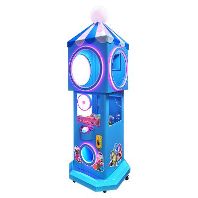 China Shopping mall full of joy kids capsule gumball game machine egg tornado candy with metal house roof for sale