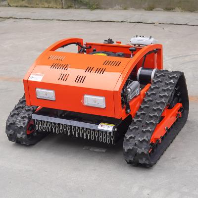 China Weeding Factory supply small Remote Control Crawler Mower Gasoline Engine Lawn Mower for sale for sale