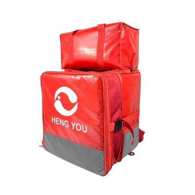 China Waterproof High Quality Red Waterproof Thermo Delivery Packaging Heated Bag For Food Delivery for sale