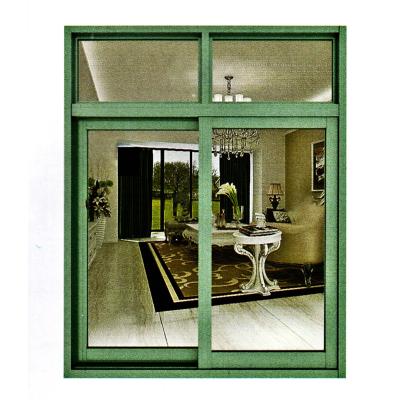 China 2020 New Design Aluminum Frame Double Slide Glazed Glass Sliding Window For Bedroom And Living Room for sale