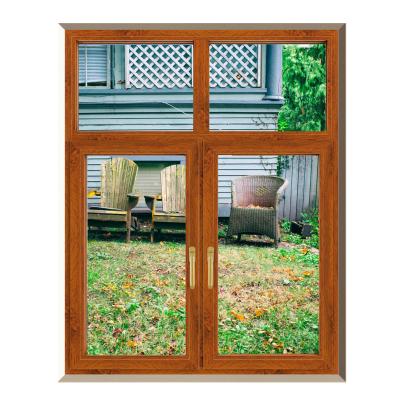 China Modern Wood Folding Screen Lattice Window Designs Double Glazed Glass Aluminum Windows Powder Coating for sale