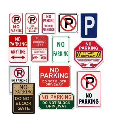 China High Quality High Reflective Shine Benmu Custom Laminated Rustproof Aluminum Reflective Metal No Parking Signage Signage For Outdoor for sale