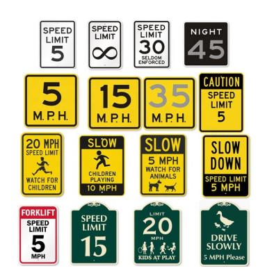 China High Shine Reflective Speed ​​Limit 5/10 MPH Sign Engineer Grade 3m Aluminum Warning Sign Road Traffic Lights Prohibition Signs Reflective Safety Panel for sale