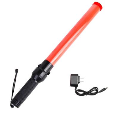 China Parking Lot 54cm LED Traffic Stick Light Road Safety Outdoor Flashing Signal Lights Warning Rechargeable PVC Magic Wand Police Baton for sale